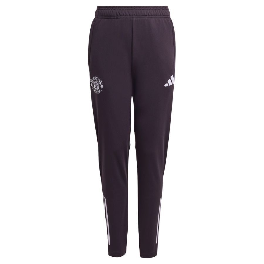 Manchester United Training Trousers Tiro 25 - Aurora Black/Purple Tint Kids-SoccerKits Hub | Buy Soccer Jerseys Online